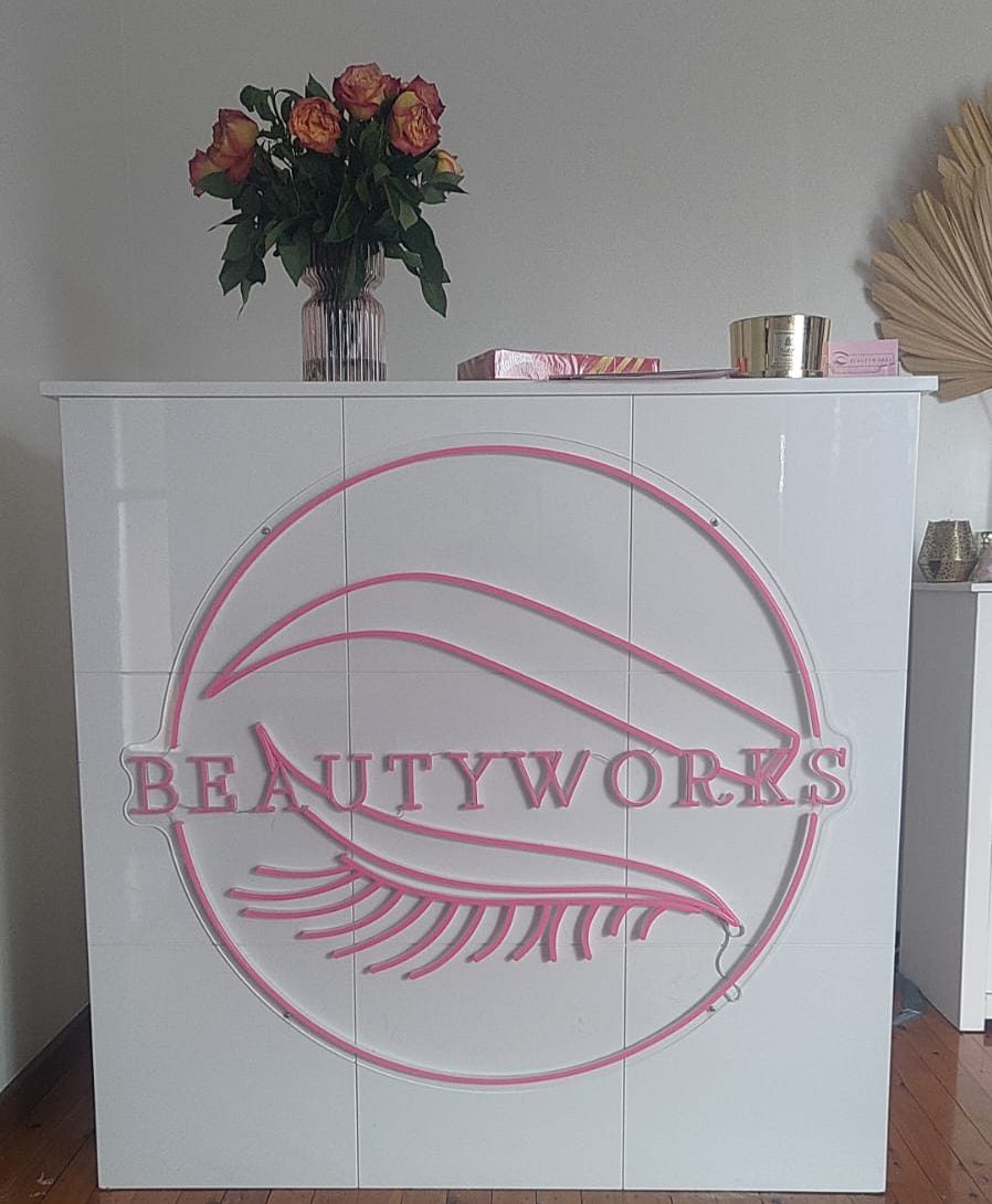 Custom neon signs Sydney Beautyworks Lashes