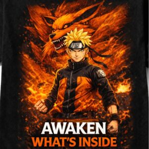 Fox Spirit Awakening Tee – Anime Inspired Streetwear (Sydney)